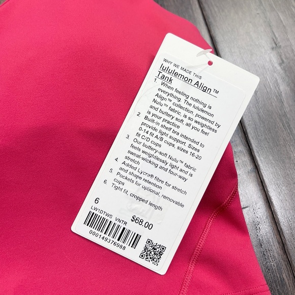 Lululemon Align Tank Top Vintage Rose NWT - Picture 4 of 7